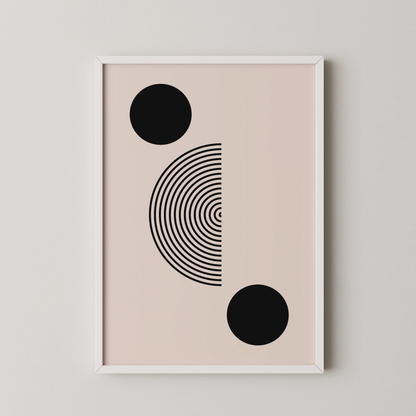 Abstract Lines I, Modern Wall Art, Black & White