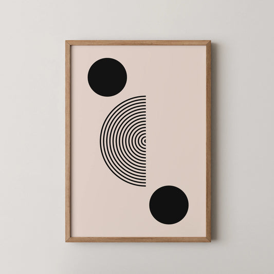 Abstract Lines I, Modern Wall Art, Black & White
