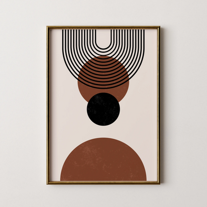 Abstract Lines, Mid Century Modern, Wall Painting