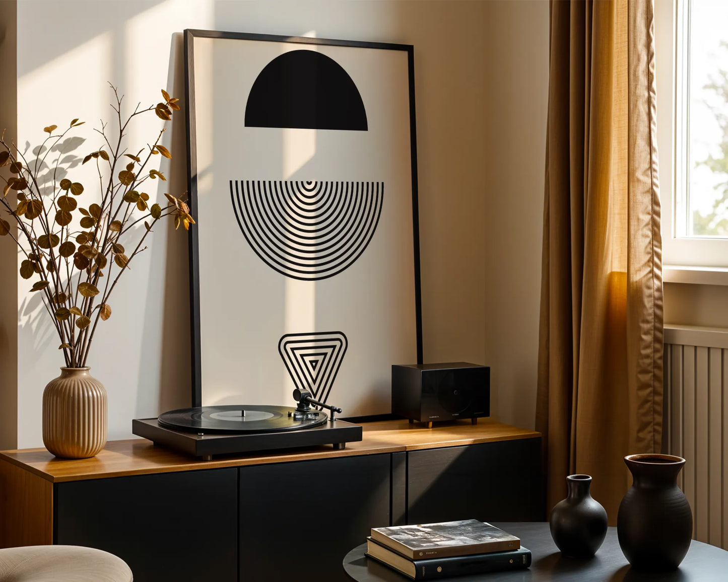 Abstract Lines, Modern Wall Art, Black & White