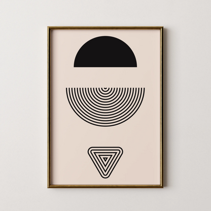 Abstract Lines, Modern Wall Art, Black & White