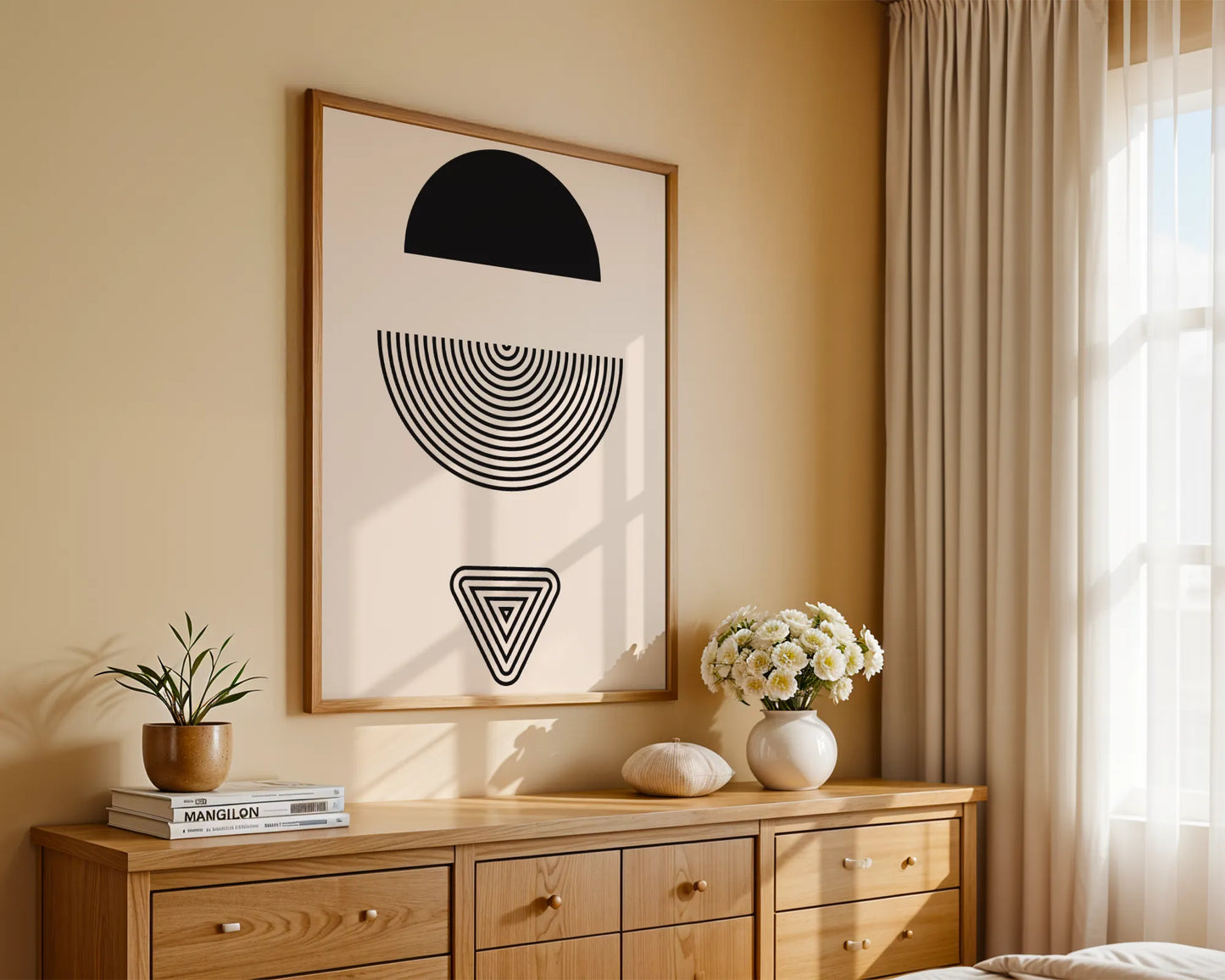 Abstract Lines, Modern Wall Art, Black & White