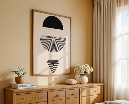 Abstract Lines, Modern Wall Art, Black & White