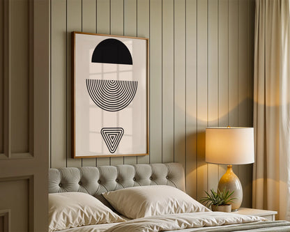 Abstract Lines, Modern Wall Art, Black & White