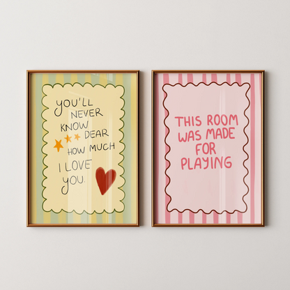 Affirmation club, Nursery prints