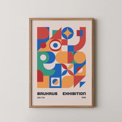 Bauhaus Bold Geometric Print, Modern Architect, Clean Design Wall Art