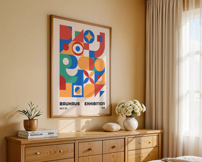 Bauhaus Bold Geometric Print, Modern Architect, Clean Design Wall Art