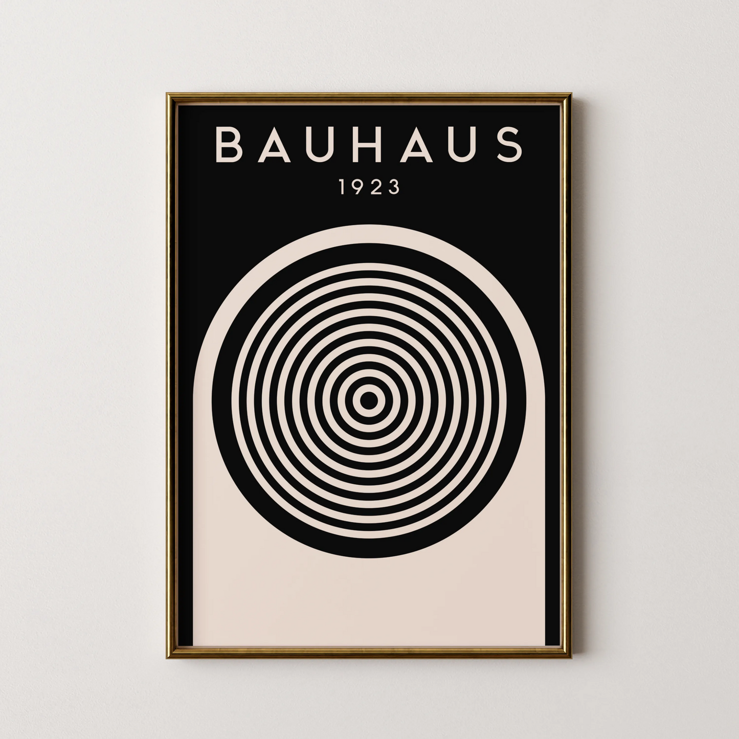 Bauhaus Circle Print, Geometric Shapes, Modern Architect, Clean Design Wall Art