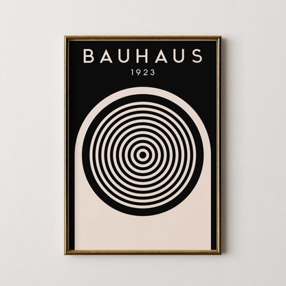 Bauhaus Circle Print, Geometric Shapes, Modern Architect, Clean Design Wall Art