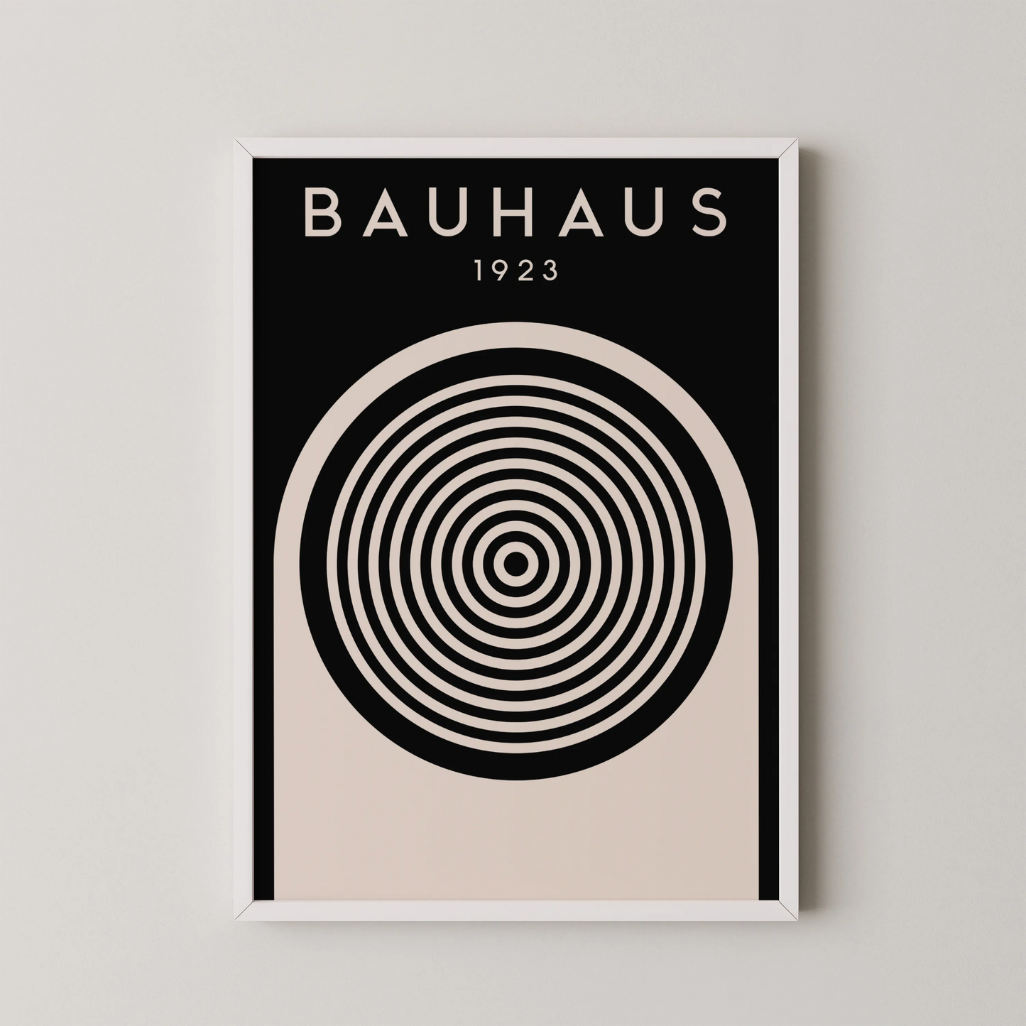 Bauhaus Circle Print, Geometric Shapes, Modern Architect, Clean Design Wall Art