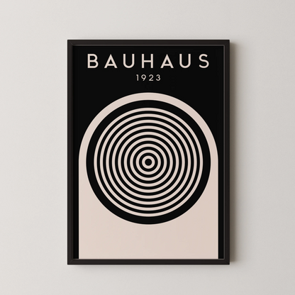 Bauhaus Circle Print, Geometric Shapes, Modern Architect, Clean Design Wall Art