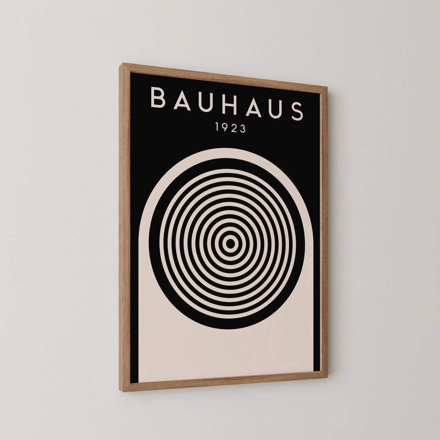 Bauhaus Circle Print, Geometric Shapes, Modern Architect, Clean Design Wall Art