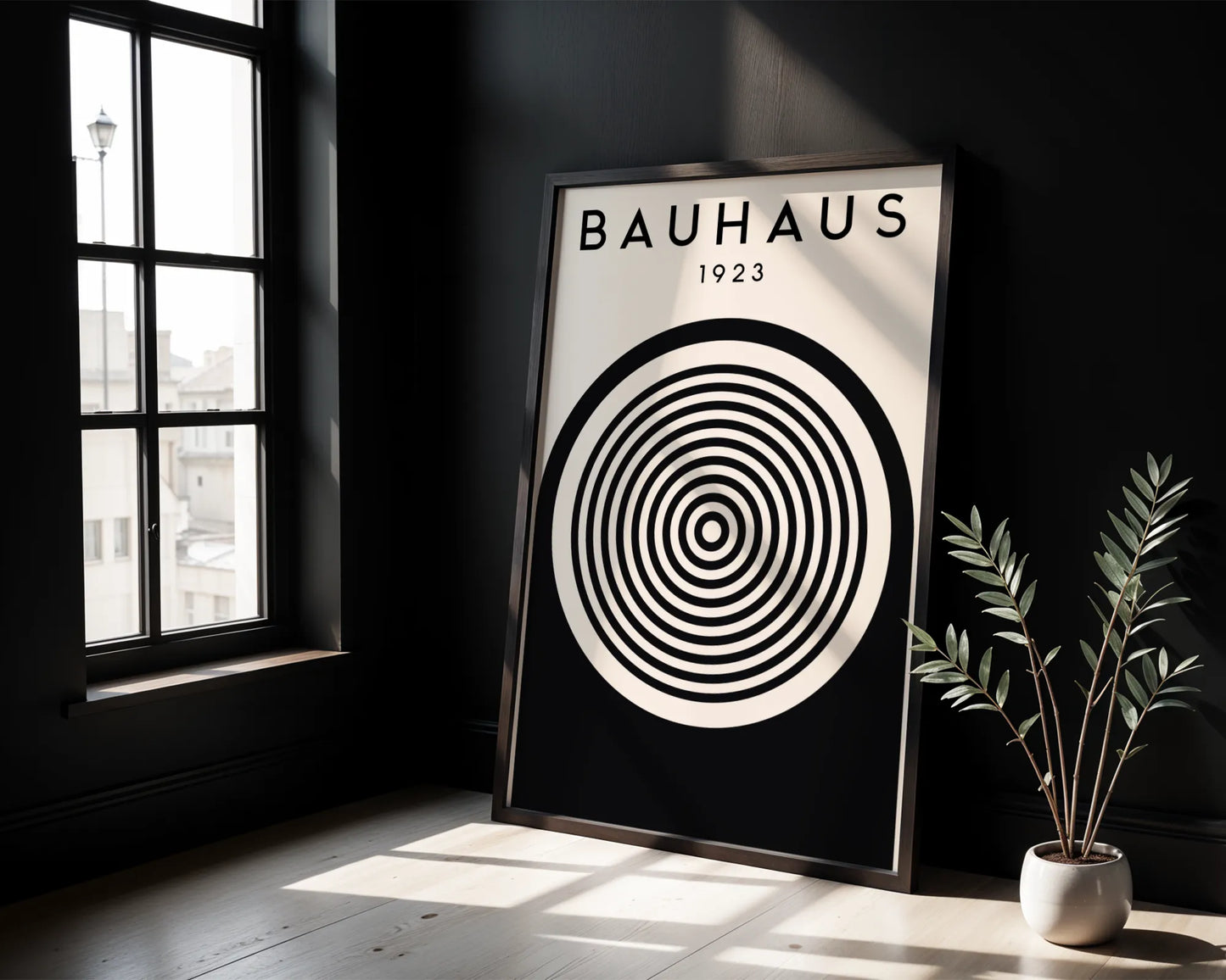 Bauhaus Circle Print I, Geometric Shapes, Modern Architect, Clean Design Wall Art