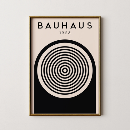 Bauhaus Circle Print I, Geometric Shapes, Modern Architect, Clean Design Wall Art