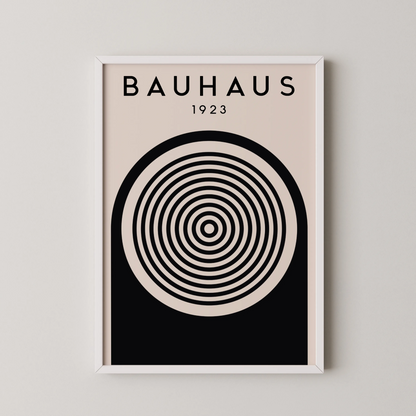 Bauhaus Circle Print I, Geometric Shapes, Modern Architect, Clean Design Wall Art