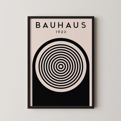 Bauhaus Circle Print I, Geometric Shapes, Modern Architect, Clean Design Wall Art