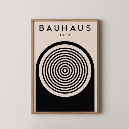 Bauhaus Circle Print I, Geometric Shapes, Modern Architect, Clean Design Wall Art