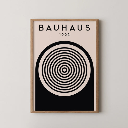 Bauhaus Circle Print I, Geometric Shapes, Modern Architect, Clean Design Wall Art