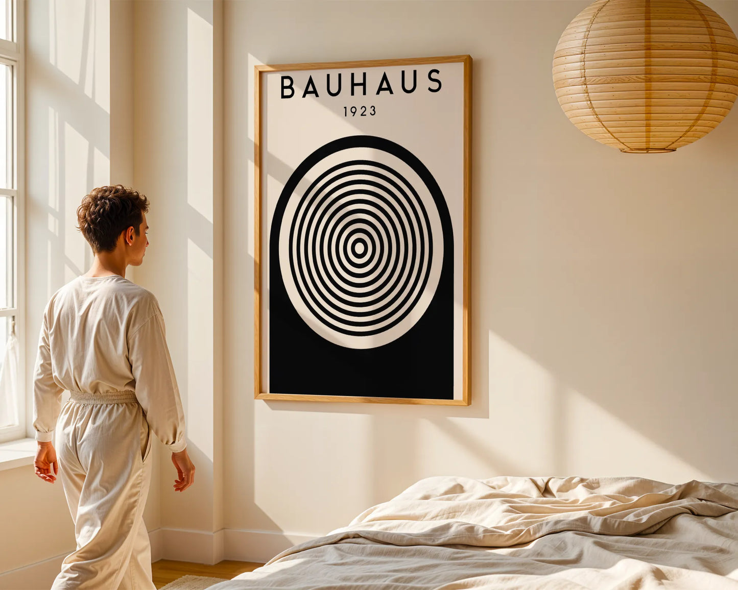 Bauhaus Circle Print I, Geometric Shapes, Modern Architect, Clean Design Wall Art