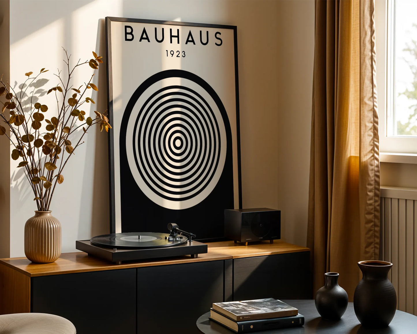 Bauhaus Circle Print I, Geometric Shapes, Modern Architect, Clean Design Wall Art