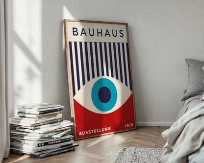 Bauhaus Eye Print, Geometric Shapes, Modern Architect, Clean Design Wall Art