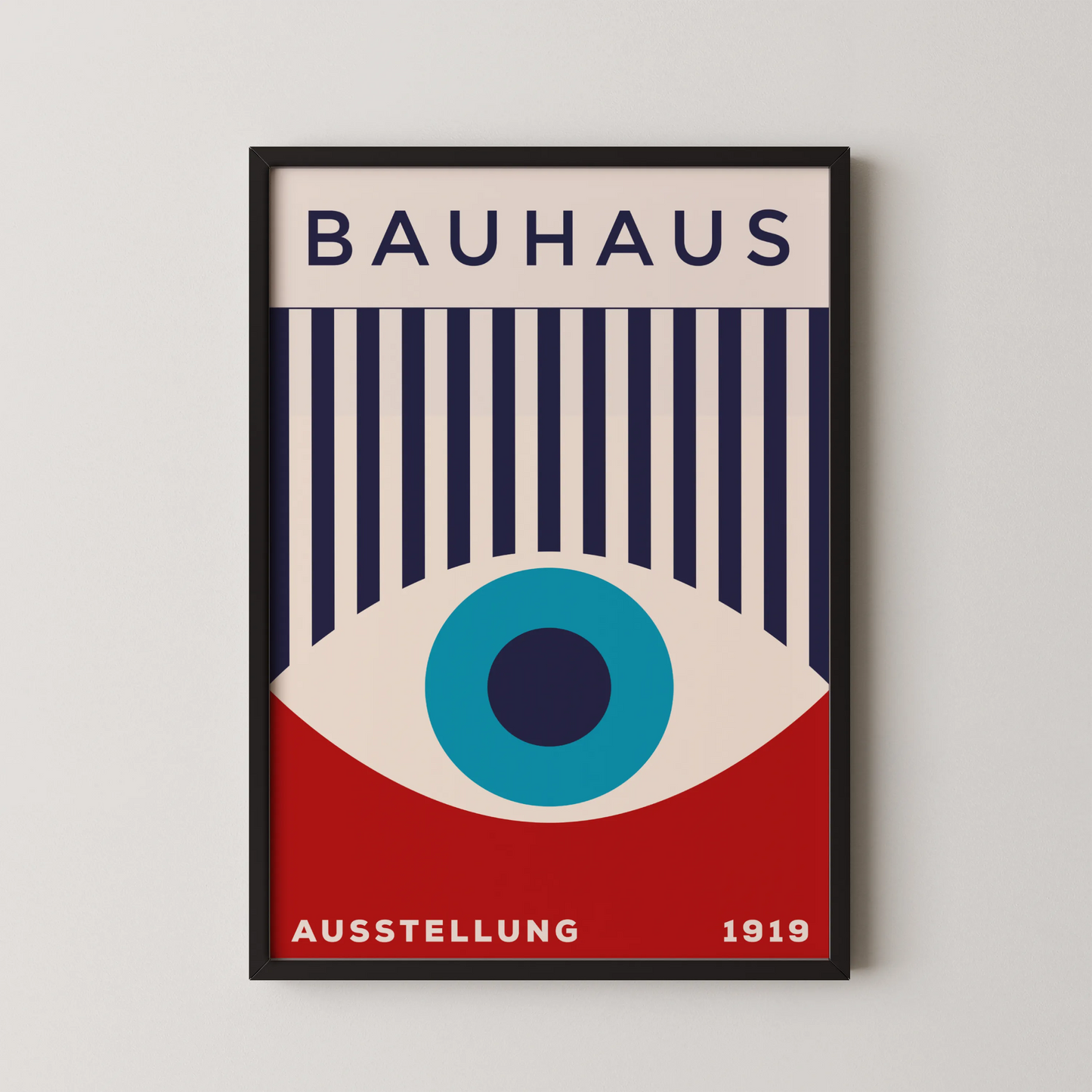 Bauhaus Eye Print, Geometric Shapes, Modern Architect, Clean Design Wall Art