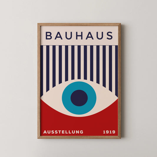 Bauhaus Eye Print, Geometric Shapes, Modern Architect, Clean Design Wall Art