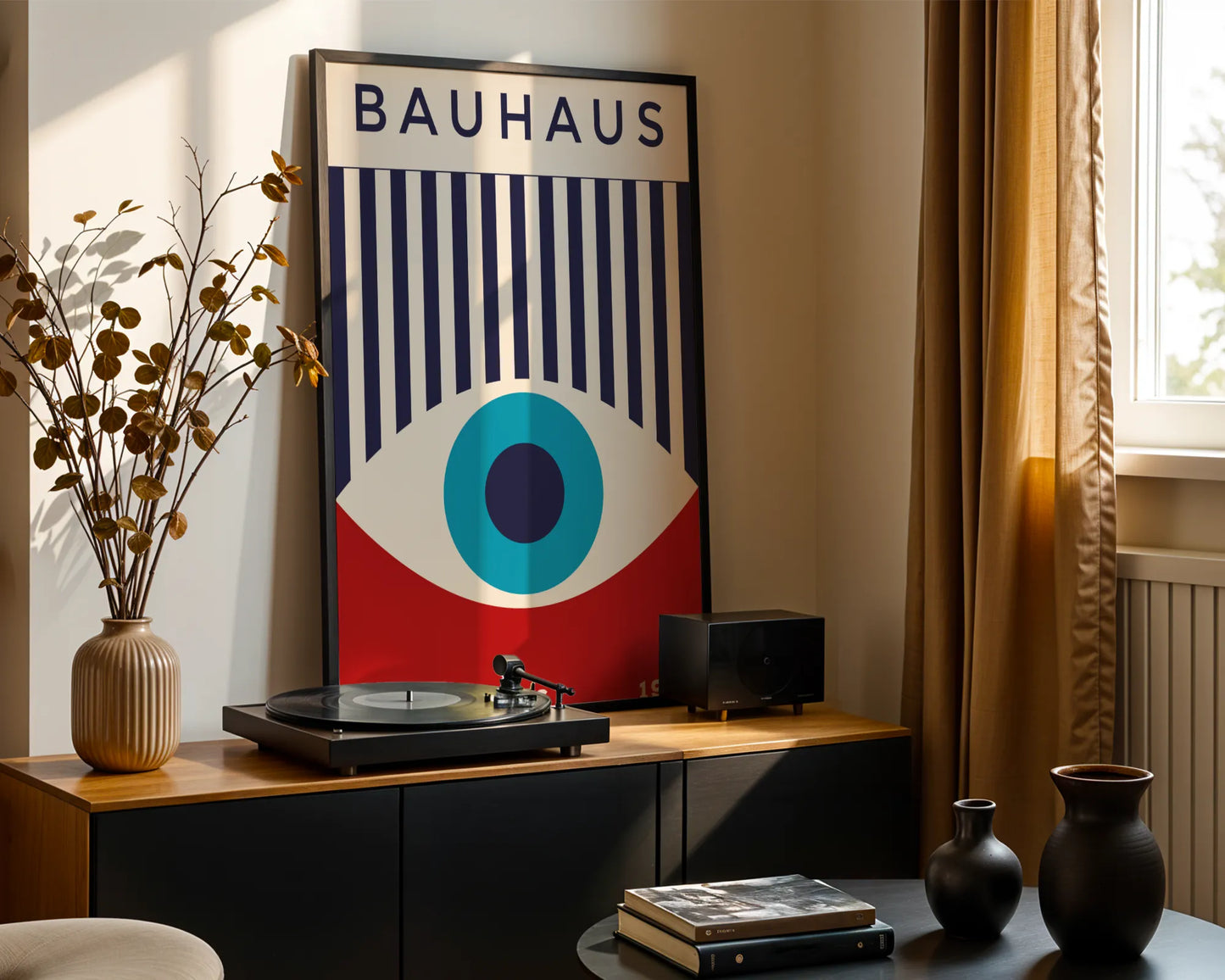 Bauhaus Eye Print, Geometric Shapes, Modern Architect, Clean Design Wall Art