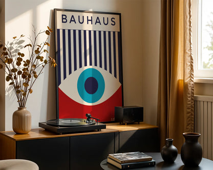 Bauhaus Eye Print, Geometric Shapes, Modern Architect, Clean Design Wall Art