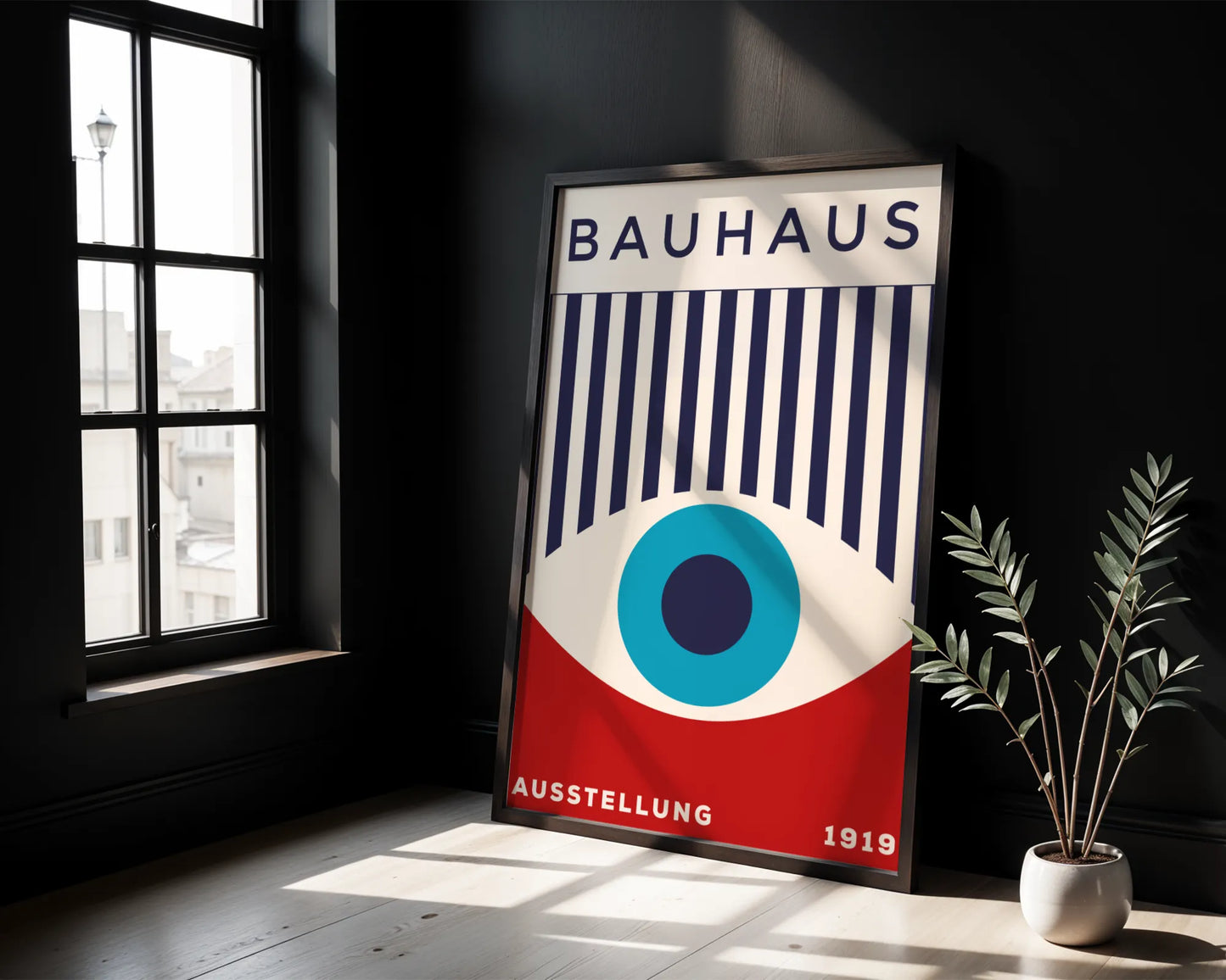 Bauhaus Eye Print, Geometric Shapes, Modern Architect, Clean Design Wall Art
