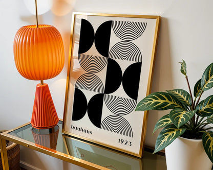 Bauhaus, Geometric, Black & White, Modern Architect, Clean Design Wall Art