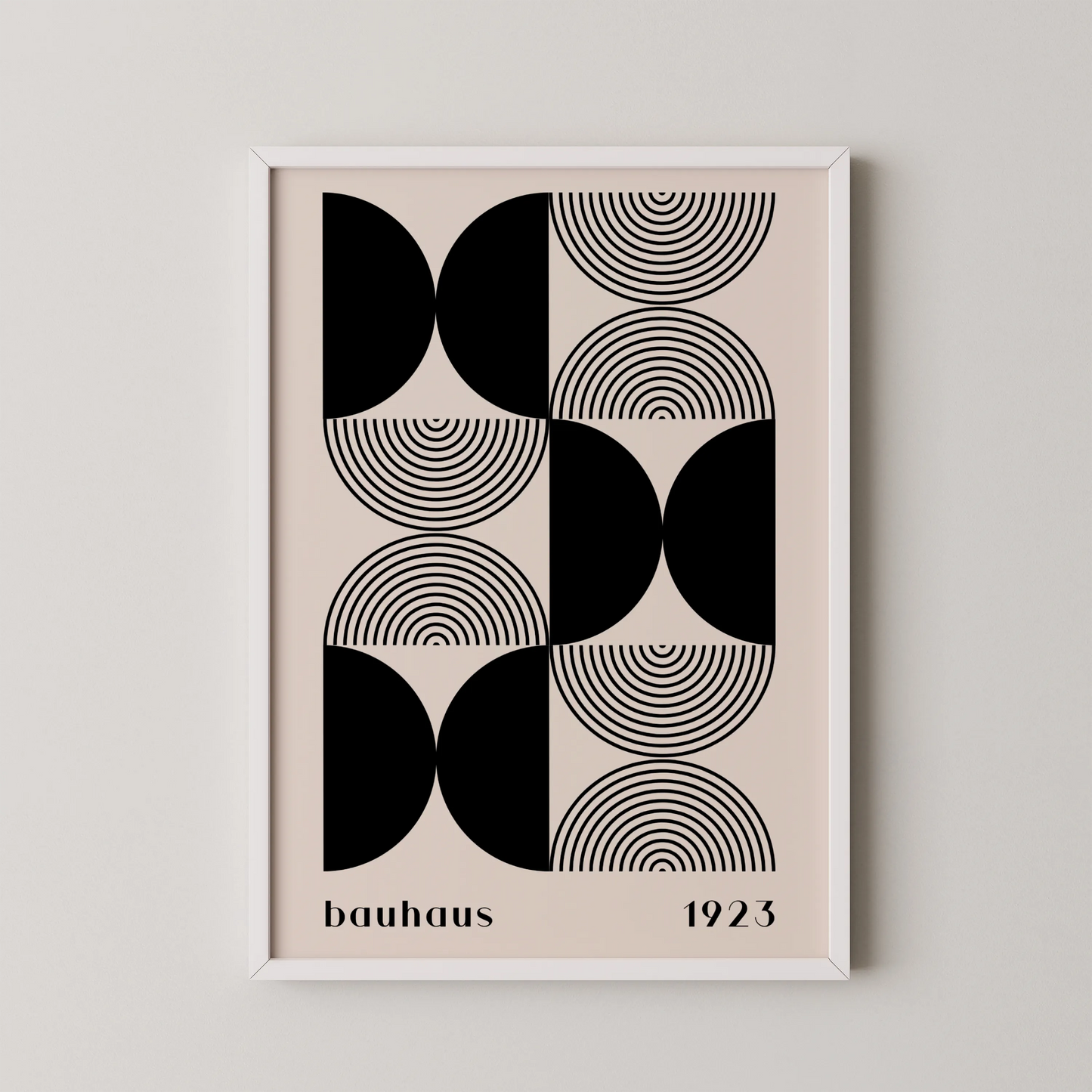 Bauhaus, Geometric, Black & White, Modern Architect, Clean Design Wall Art
