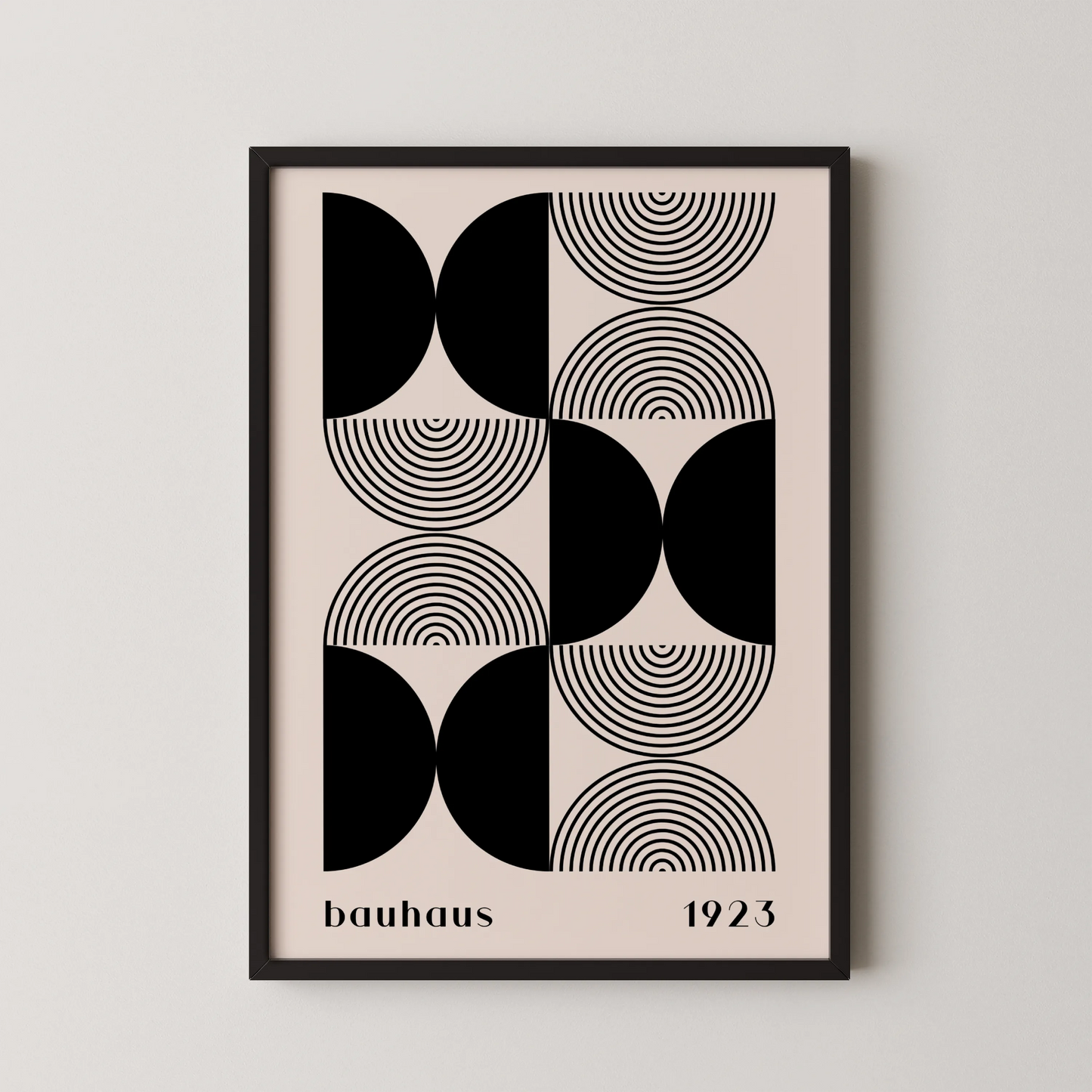 Bauhaus, Geometric, Black & White, Modern Architect, Clean Design Wall Art