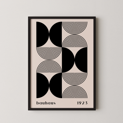 Bauhaus, Geometric, Black & White, Modern Architect, Clean Design Wall Art