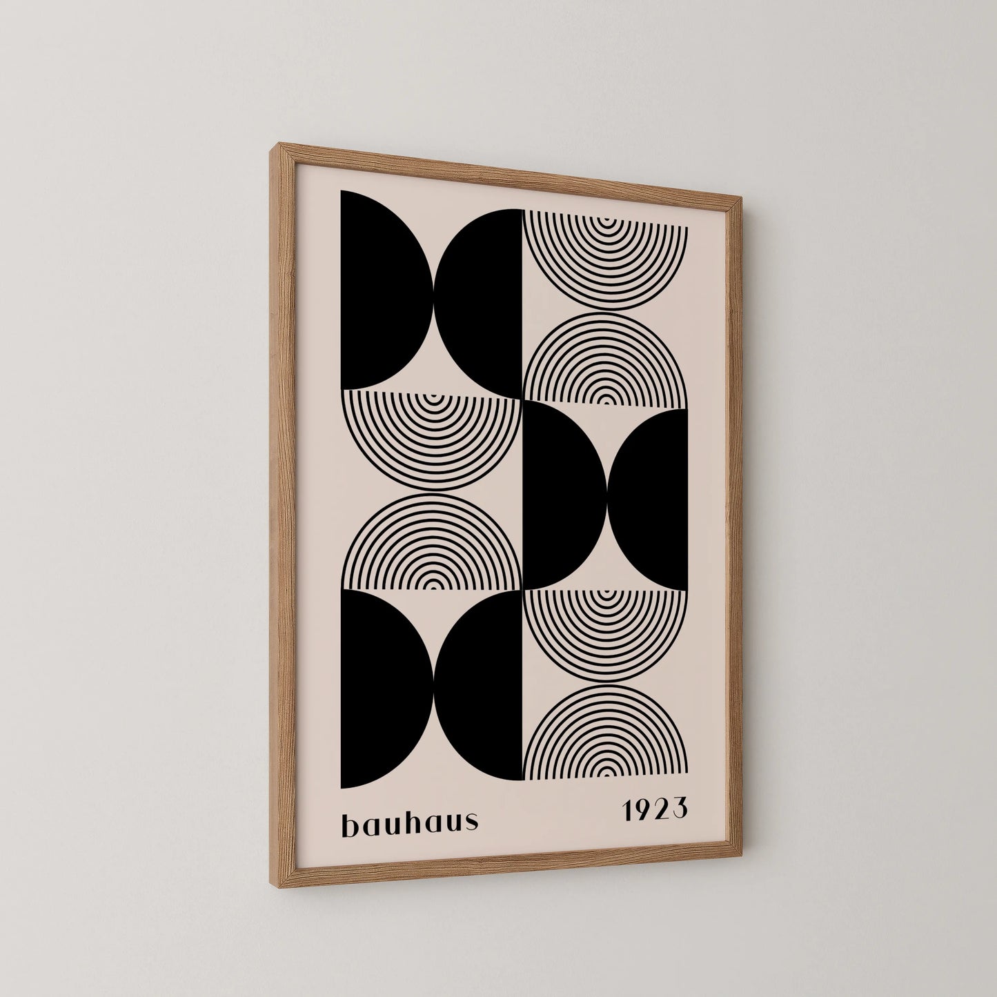 Bauhaus, Geometric, Black & White, Modern Architect, Clean Design Wall Art