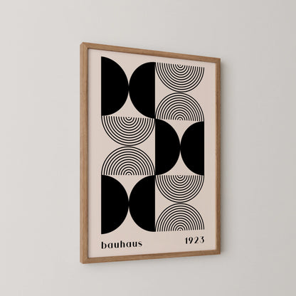 Bauhaus, Geometric, Black & White, Modern Architect, Clean Design Wall Art
