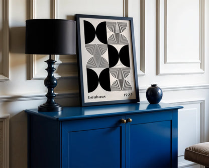 Bauhaus, Geometric, Black & White, Modern Architect, Clean Design Wall Art