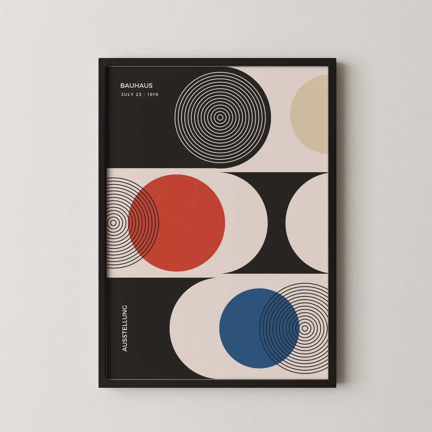 Bauhaus, Geometric, Bold Black & White, Modern Architect, Clean Design Wall Art