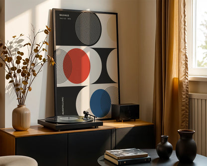 Bauhaus, Geometric, Bold Black & White, Modern Architect, Clean Design Wall Art