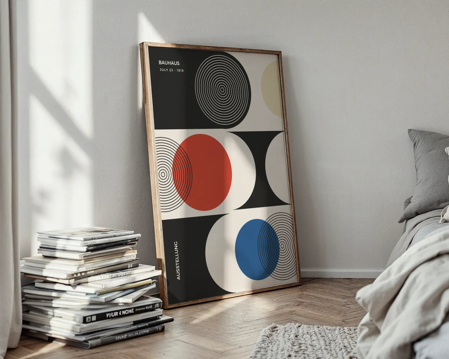 Bauhaus, Geometric, Bold Black & White, Modern Architect, Clean Design Wall Art