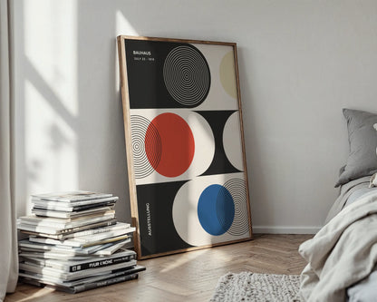 Bauhaus, Geometric, Bold Black & White, Modern Architect, Clean Design Wall Art