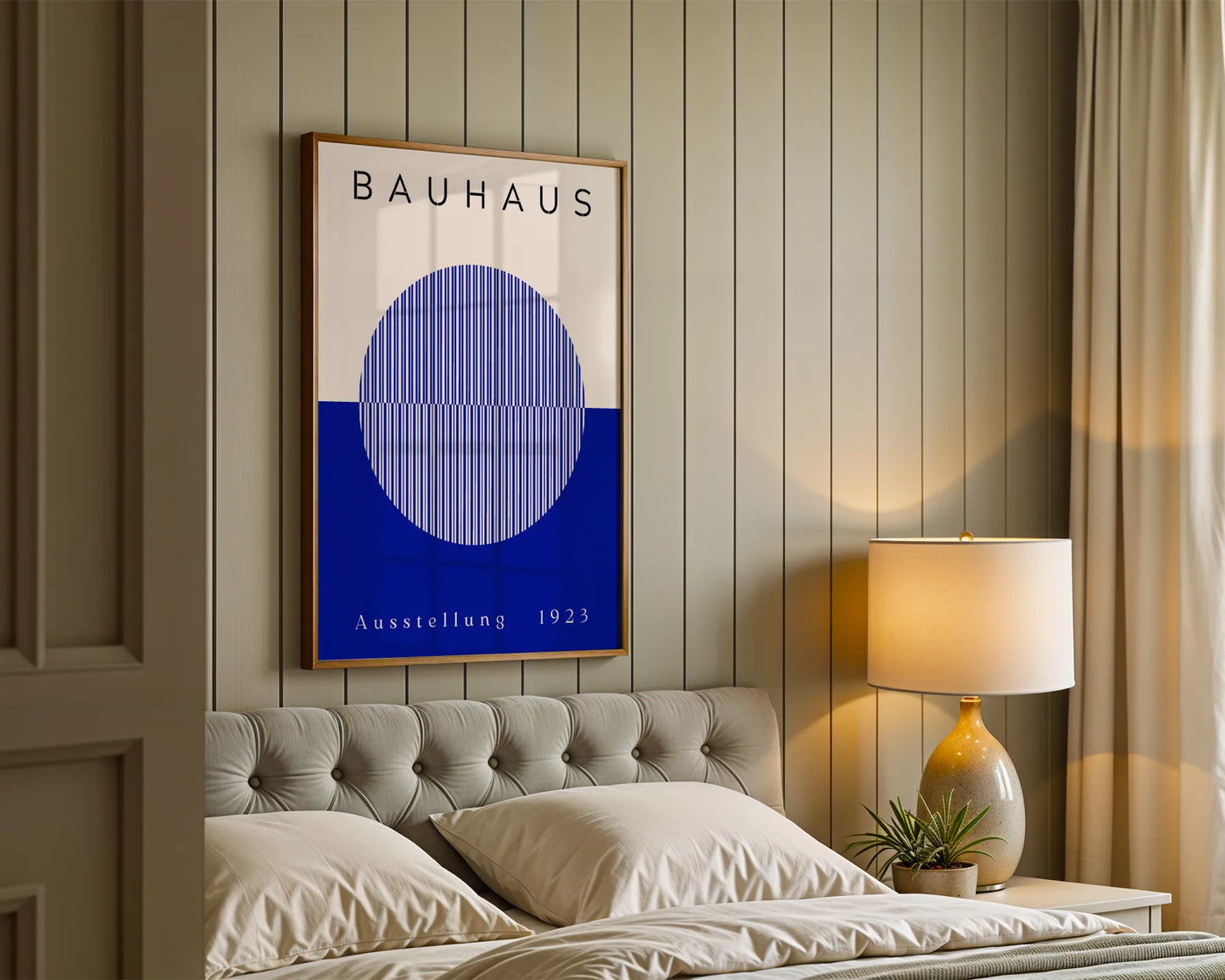 Bauhaus, Geometric, Bold Blue, Modern Architect, Clean Wall Art