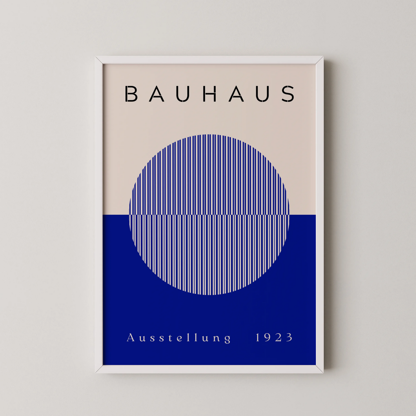 Bauhaus, Geometric, Bold Blue, Modern Architect, Clean Wall Art