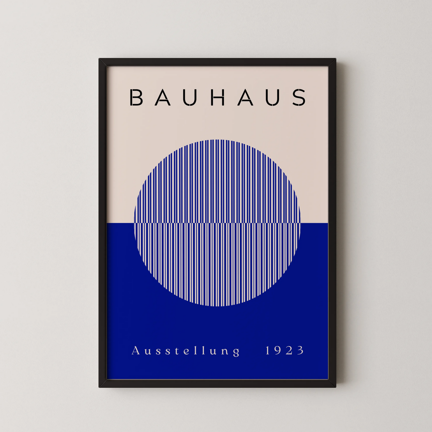 Bauhaus, Geometric, Bold Blue, Modern Architect, Clean Wall Art