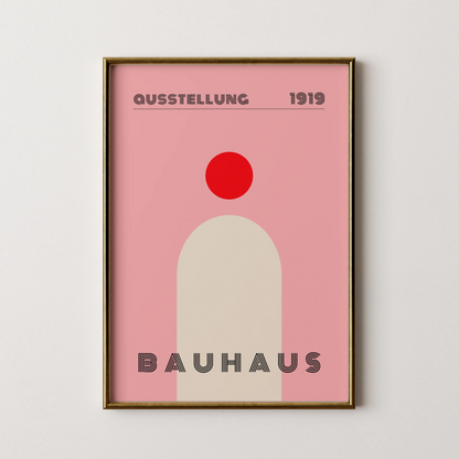 Bauhaus, Geometric, Modern Beige, Modern Architect, Clean Wall Art