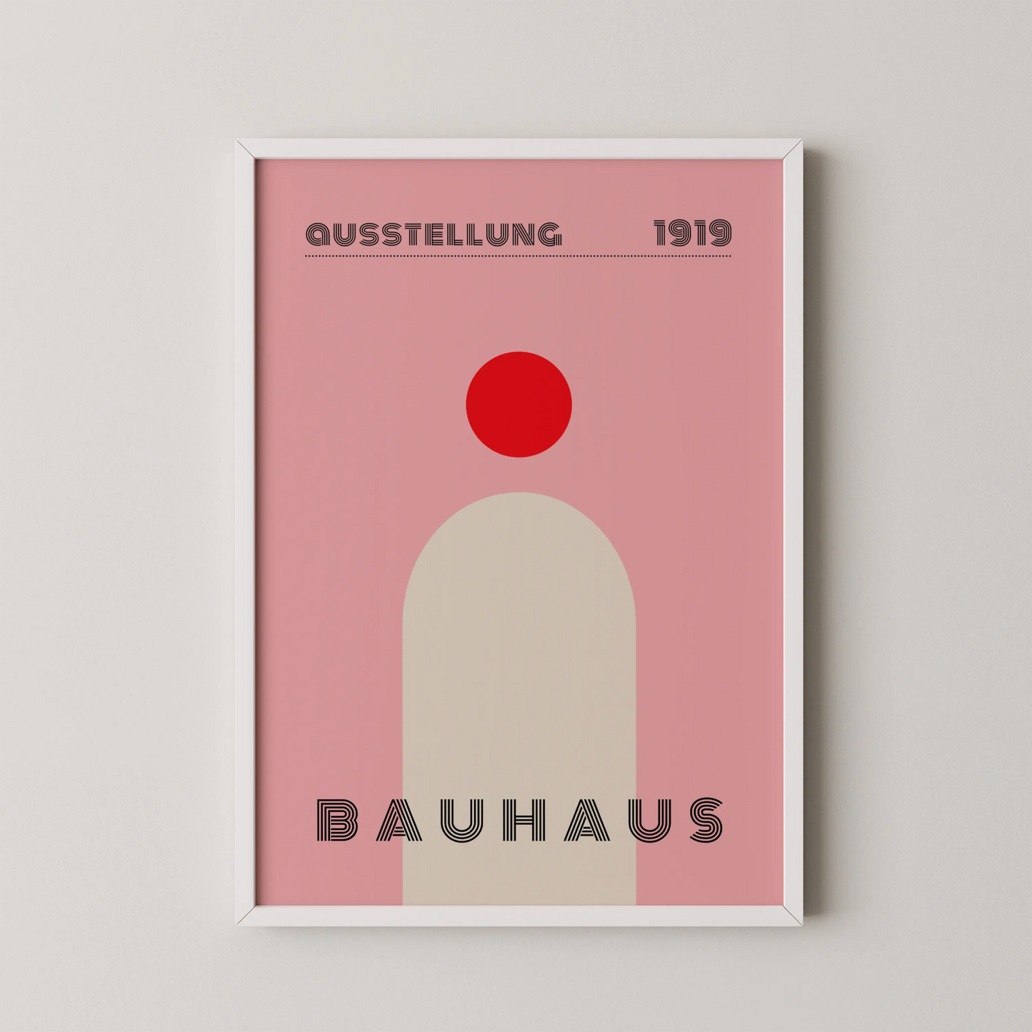 Bauhaus, Geometric, Modern Beige, Modern Architect, Clean Wall Art
