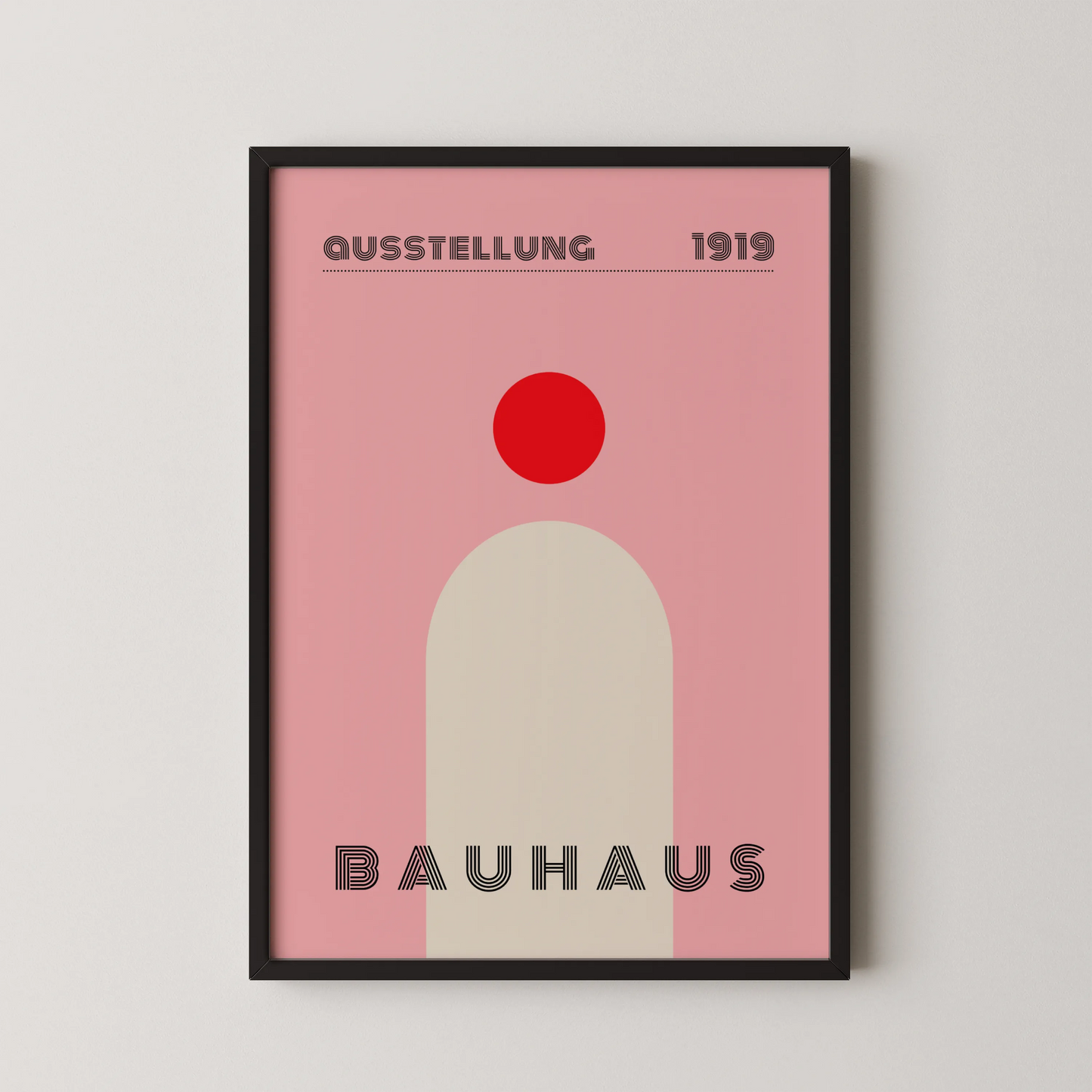 Bauhaus, Geometric, Modern Beige, Modern Architect, Clean Wall Art