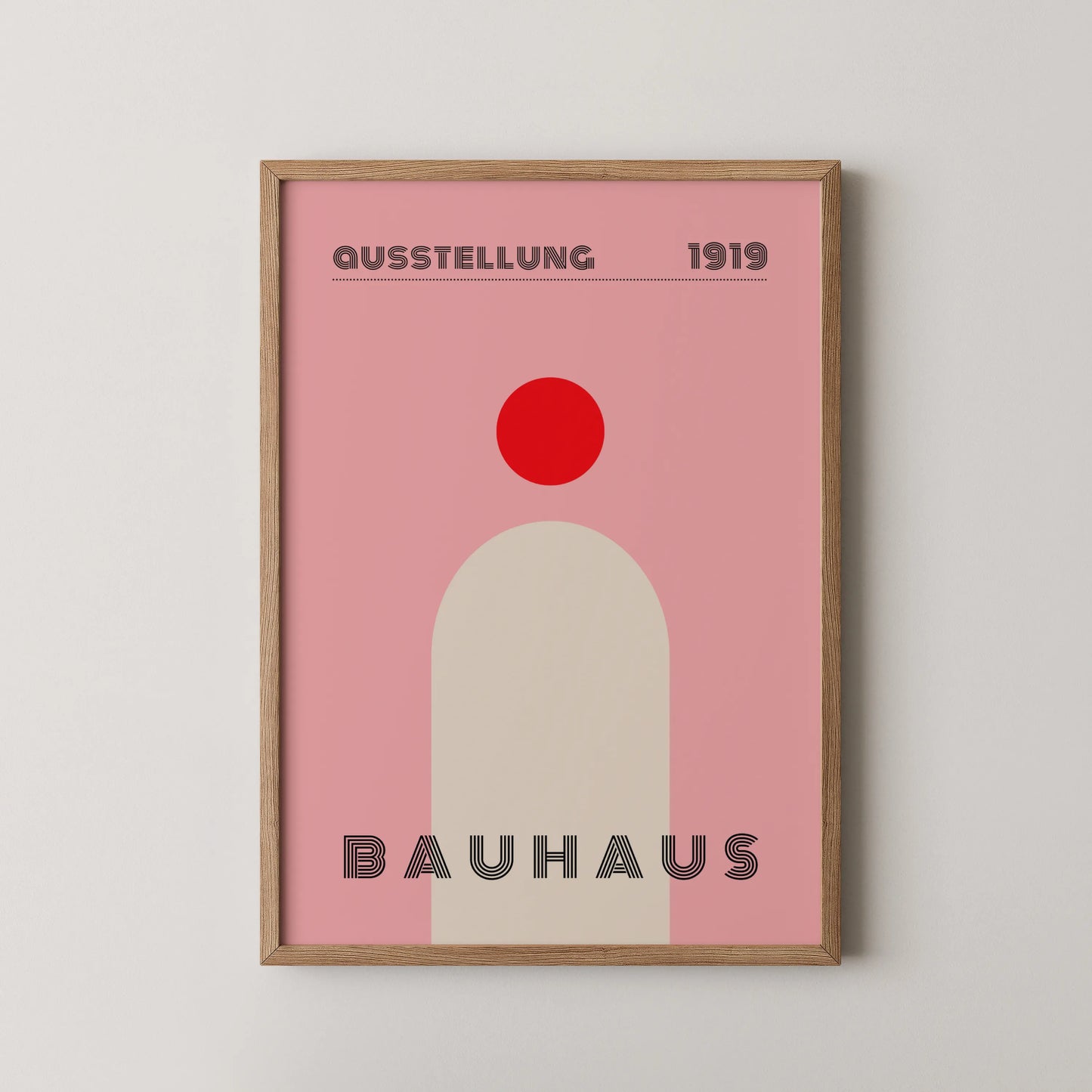 Bauhaus, Geometric, Modern Beige, Modern Architect, Clean Wall Art