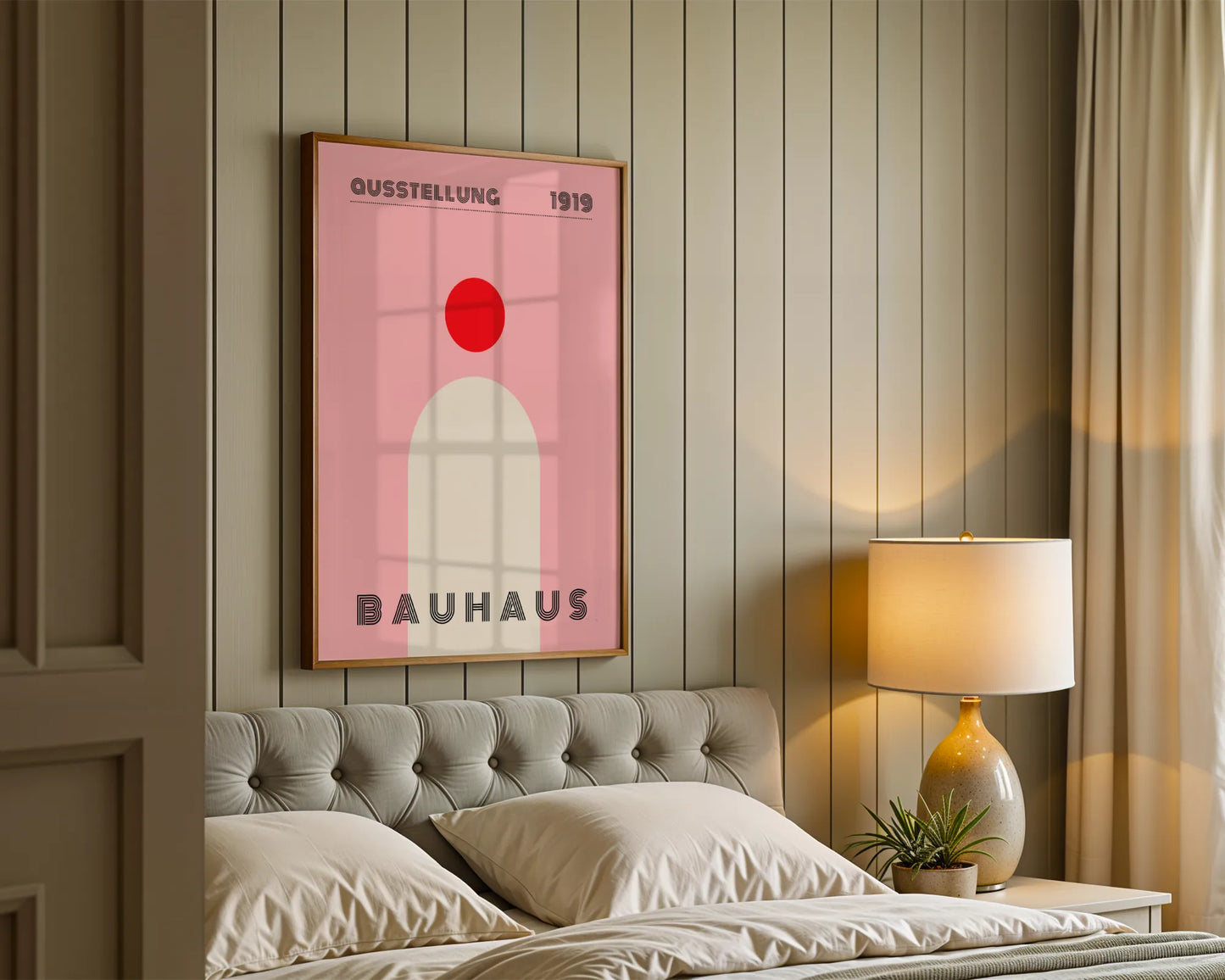Bauhaus, Geometric, Modern Beige, Modern Architect, Clean Wall Art