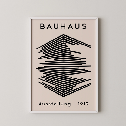 Bauhaus Geometric Print I, Modern Architect, Clean Design Wall Art